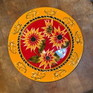 Pier 1 Sunflower Terracotta Plate